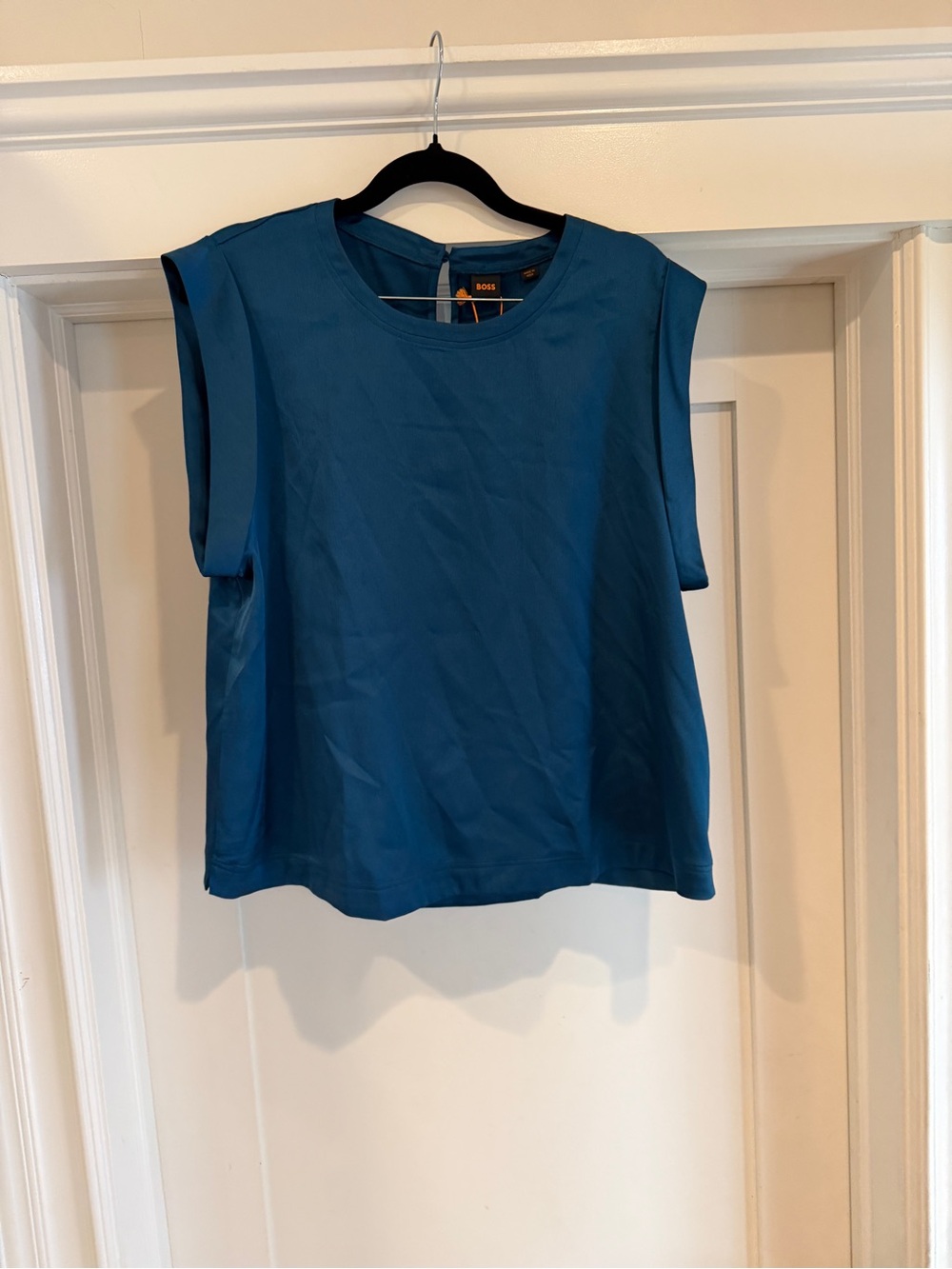 Hugo Boss Teal Blue Sleeveless Crewneck Tank